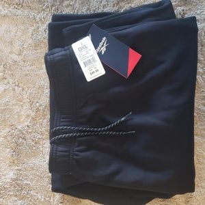 Men's Reebok 1XL Black Sweatpants, Open Leg DXL